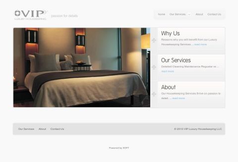 VIP Luxury Housekeeping Website Design